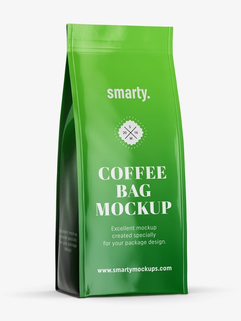 Download Glossy coffee bag mockup - Smarty Mockups