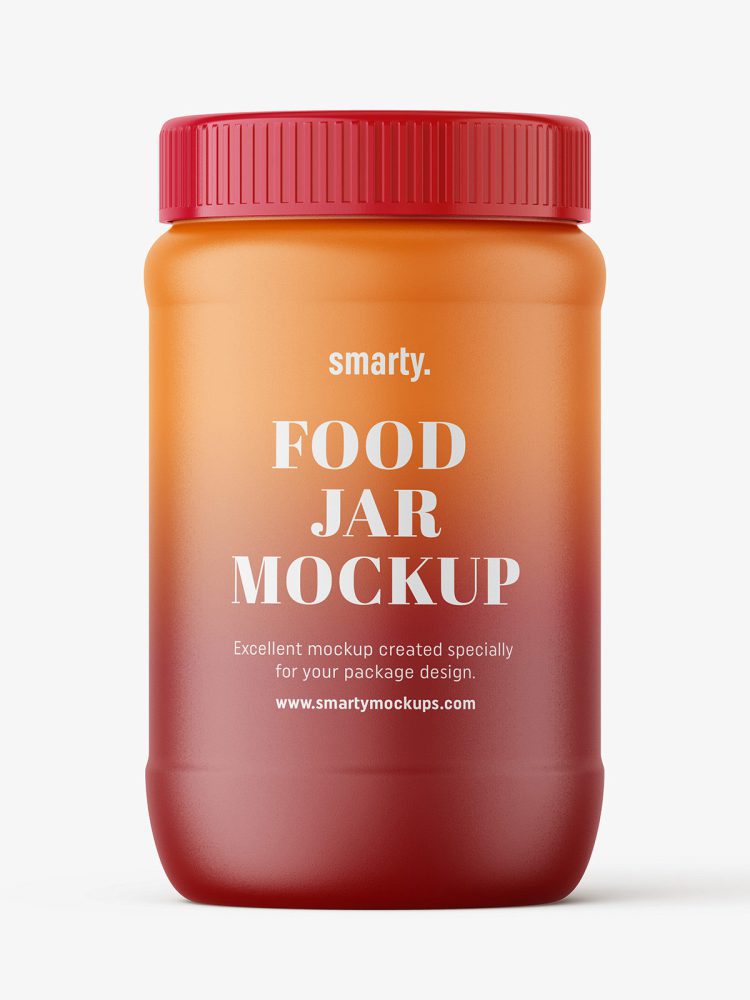 Matt food jar mockup
