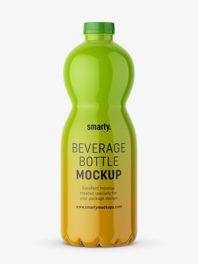 Beverage bottle mockup