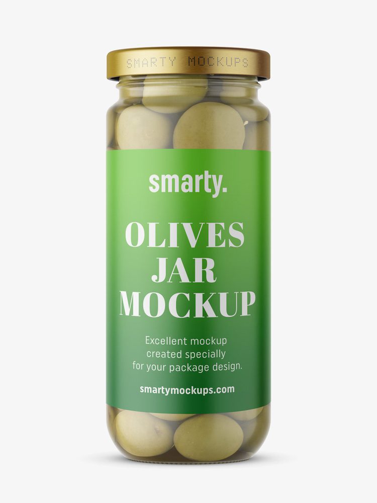 Olives jar mockup