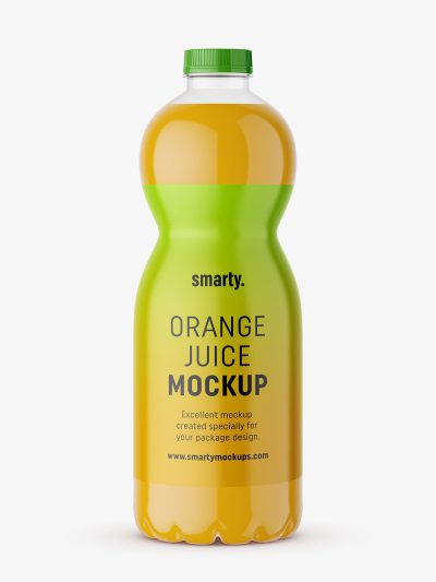 Orange juice bottle mockup - Smarty Mockups