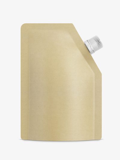 Kraft paper food pouch mockup