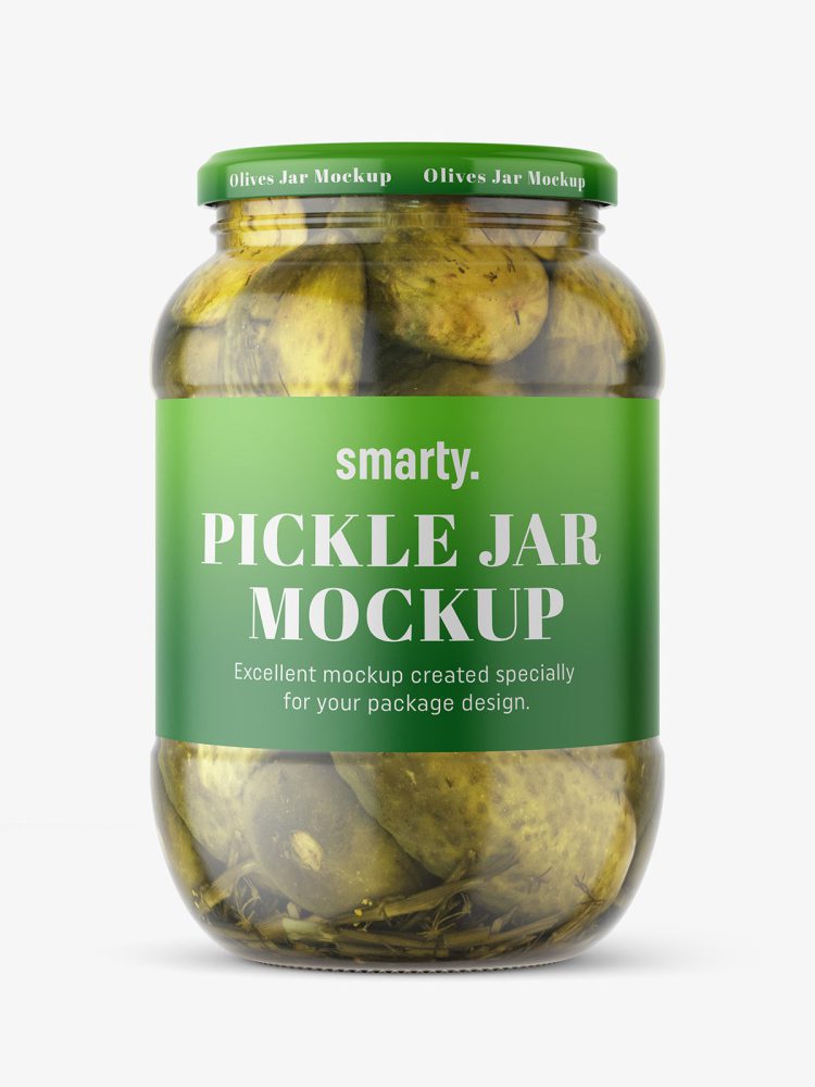 Pickle jar mockup