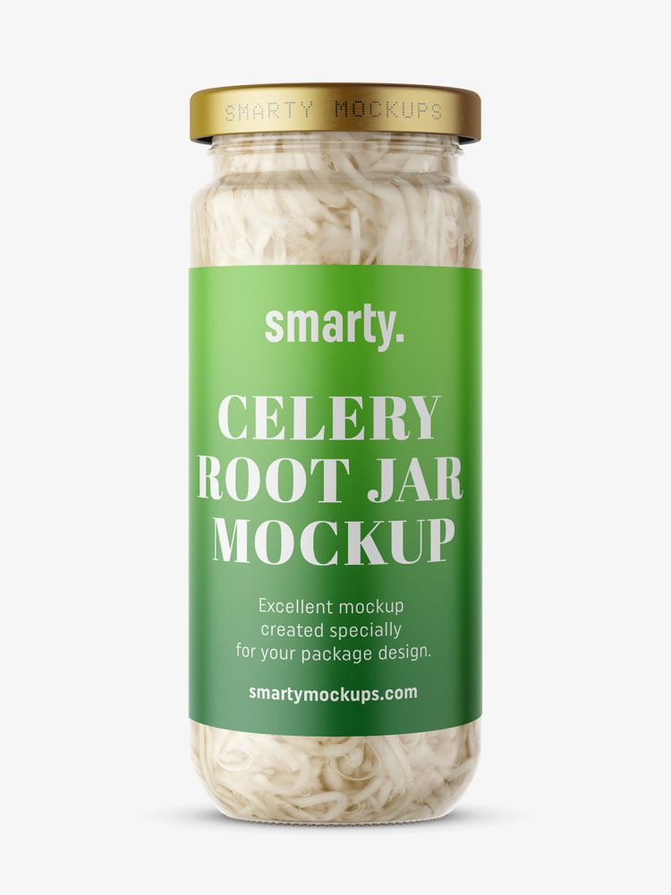 Celery root jar mockup