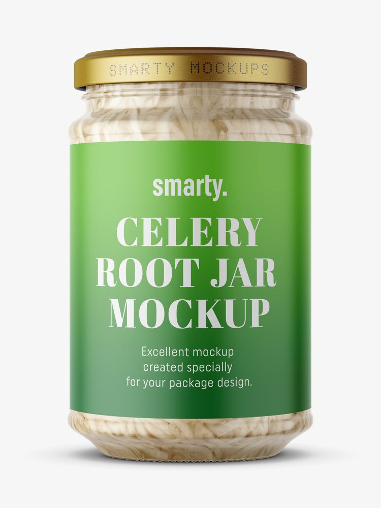 Celery root jar mockup