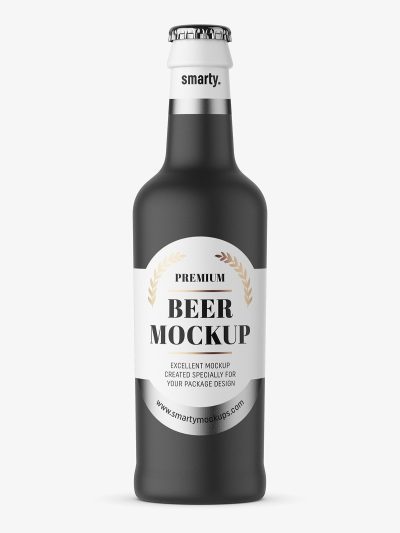 Black beer bottle mockup - Smarty Mockups