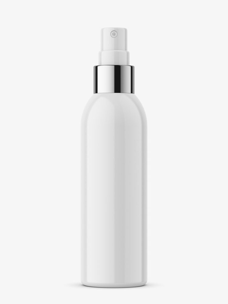 Glossy spray pump bottle mockup
