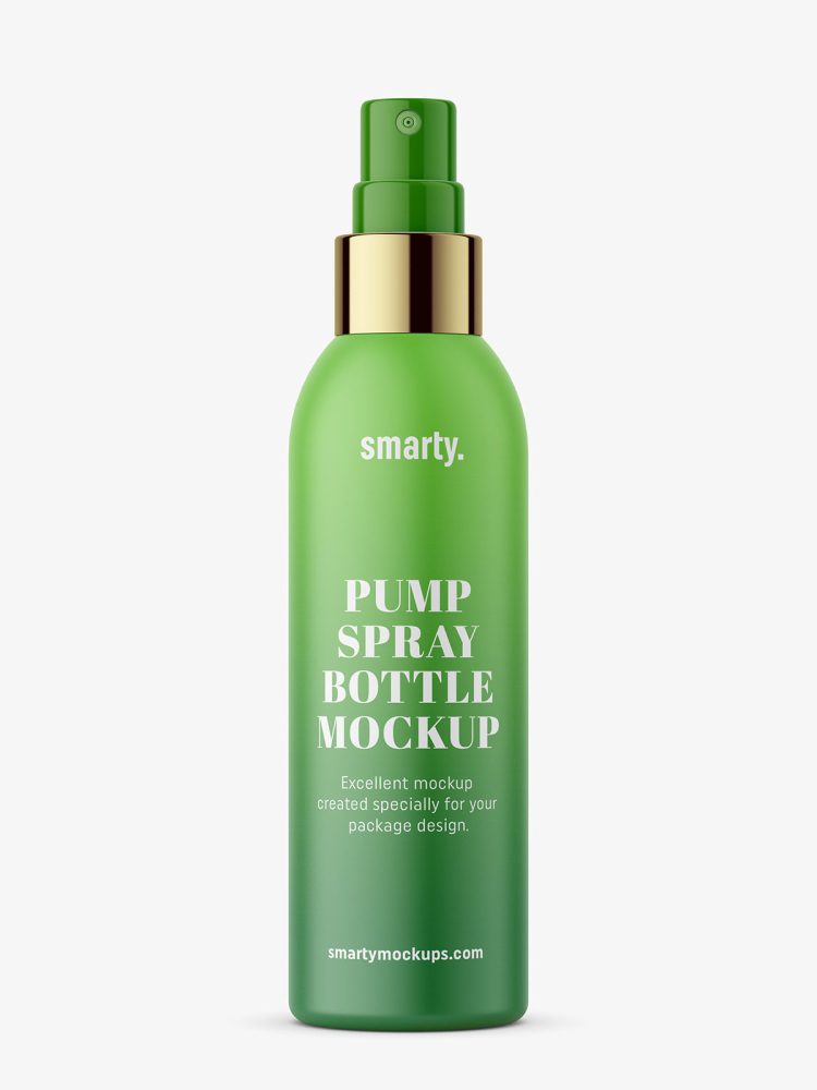 Matt spray pump bottle mockup