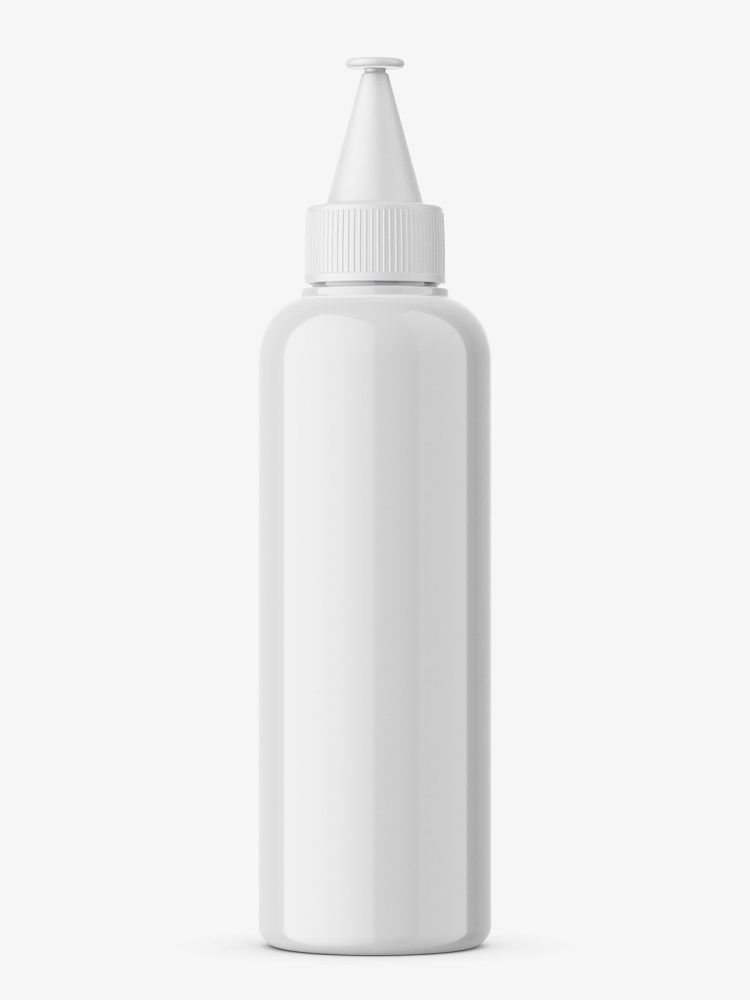 Glossy applicator bottle mockup