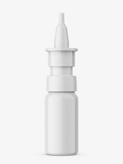 Plastic nasal bottle mockup