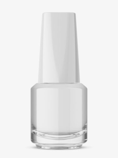 Transparent nail polish bottle mockup
