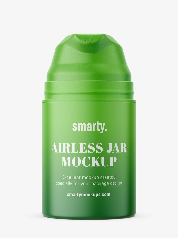 Matt airless jar with pump
