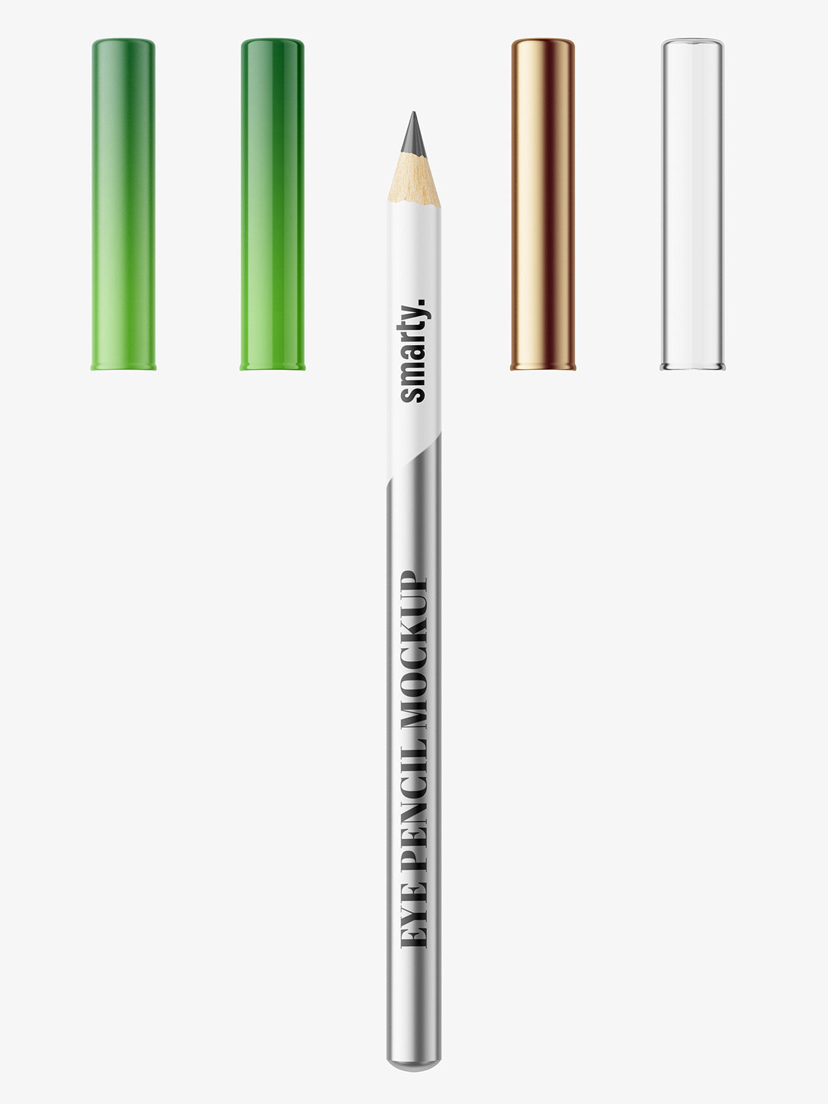 Metallic eye pencil mockup - Smarty Mockups