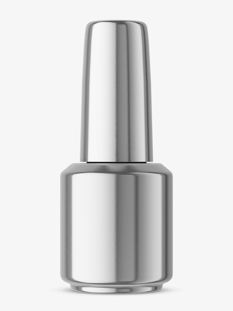Metallic nail polish bottle mockup Smarty Mockups