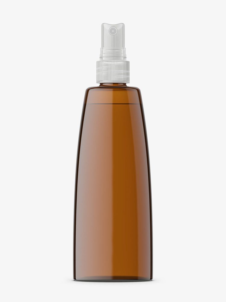 Narrowing bottle mockup / amber
