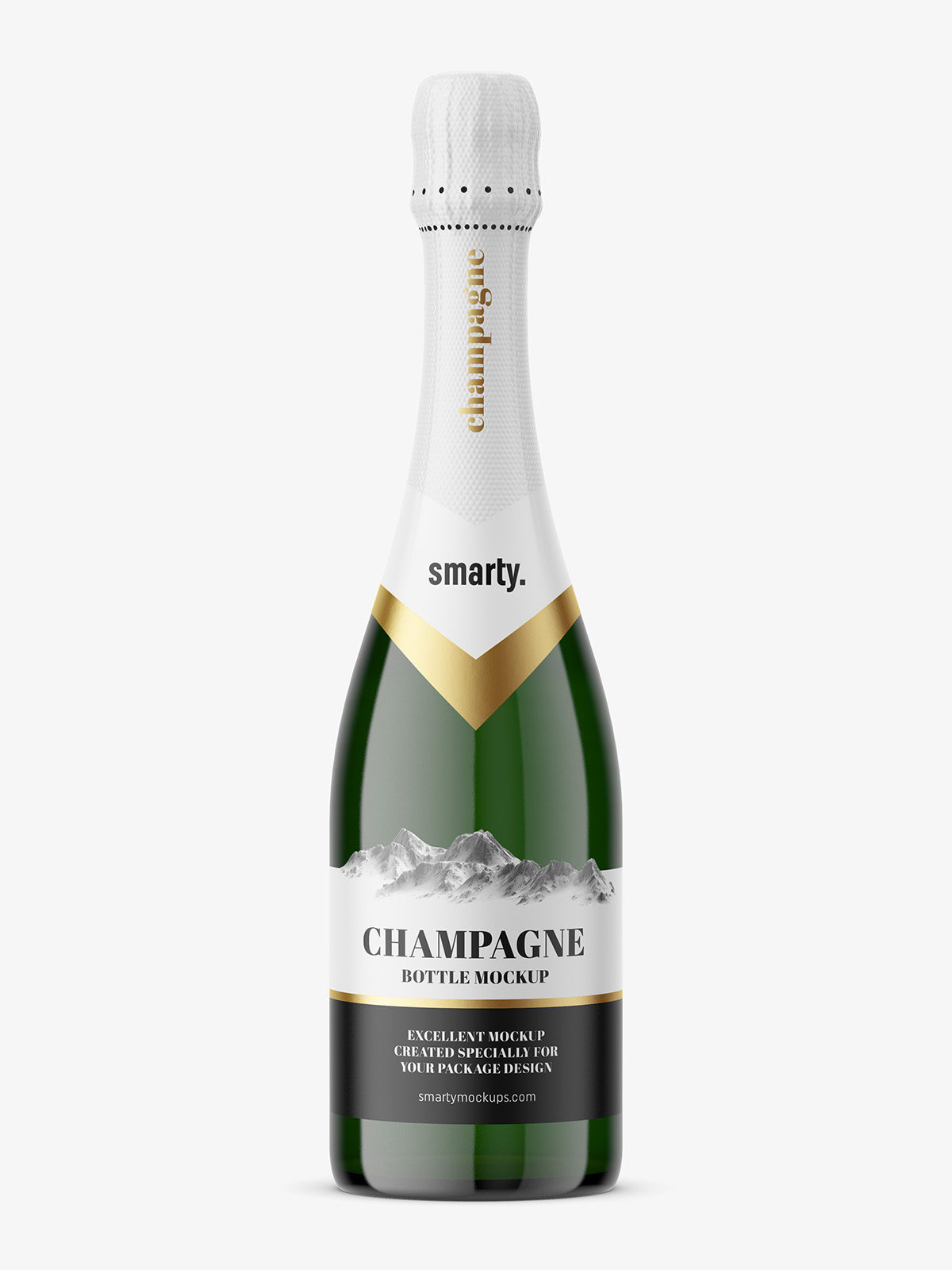 Download Champagne bottle mockup - Smarty Mockups