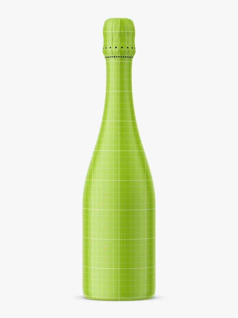 Champagne bottle mockup - Smarty Mockups