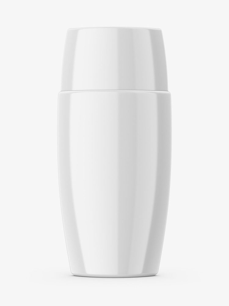 Glossy cosmetic cream bottle mockup