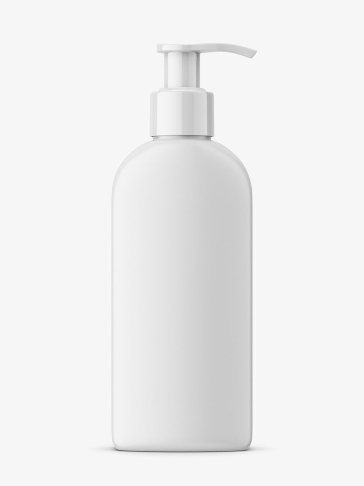 Rectangle bottle with pump mockup / matt