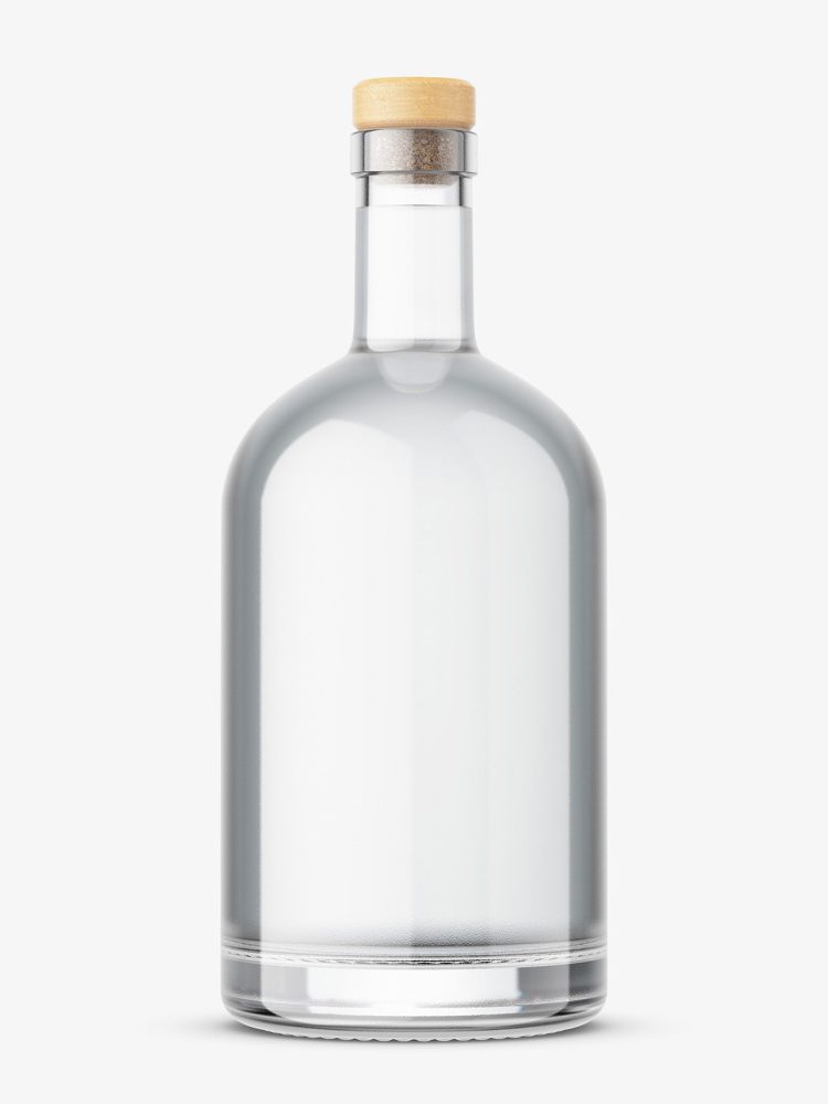 Dry gin bottle mockup