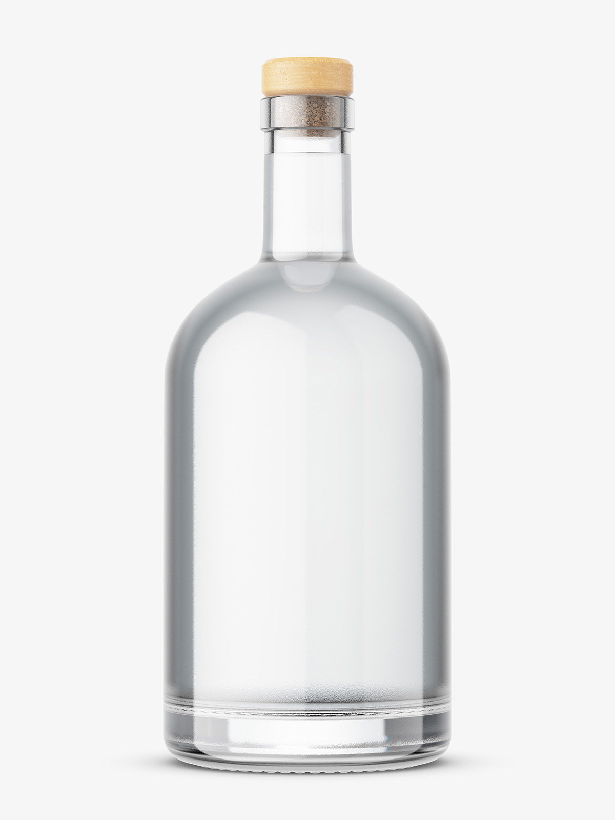 Download Clear Glass Gin Bottle Mockup