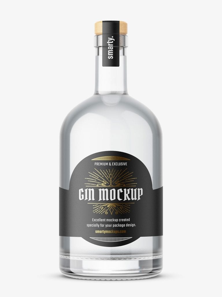 Dry gin bottle mockup - Smarty Mockups