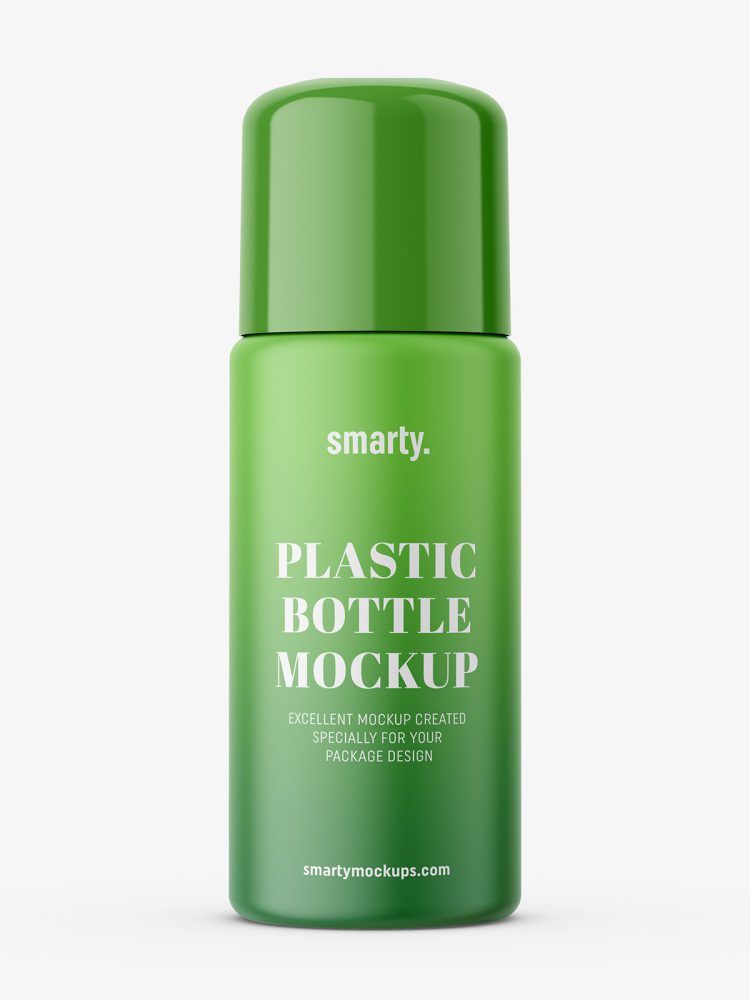 Simple plastic bottle mockup
