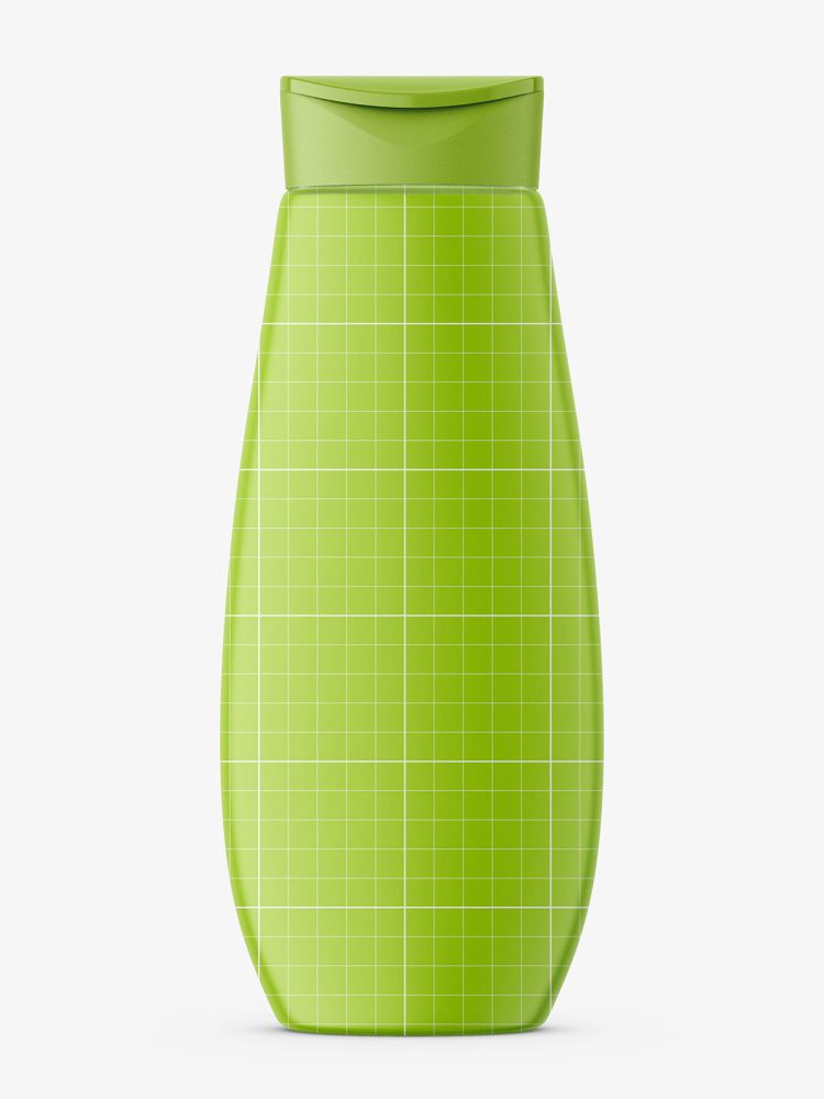 Transparent cosmetic bottle mockup
