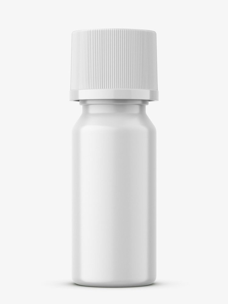 Small plastic aroma bottle mockup