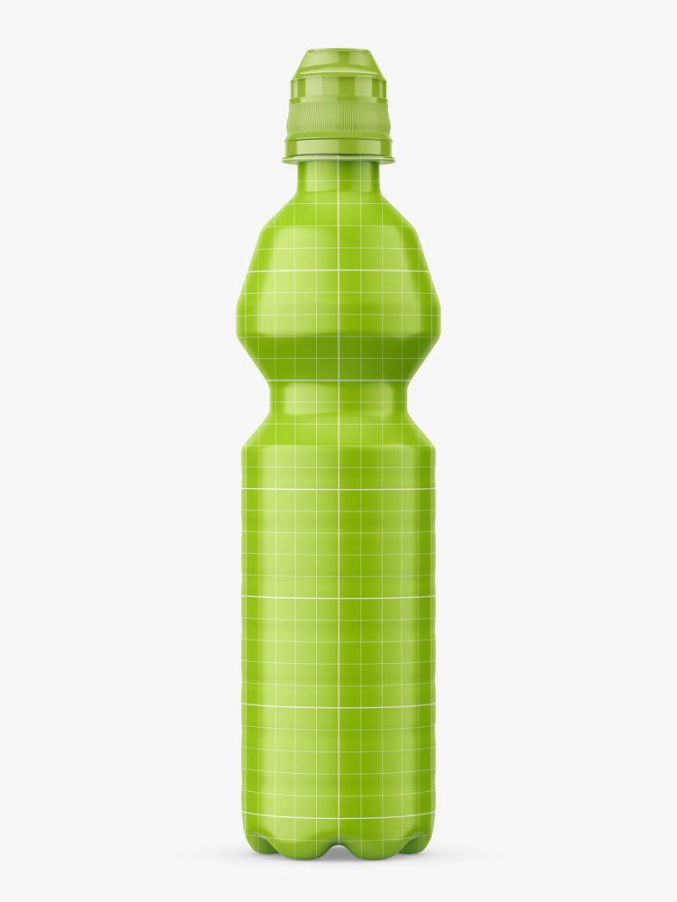 Clear mineral water bottle mockup