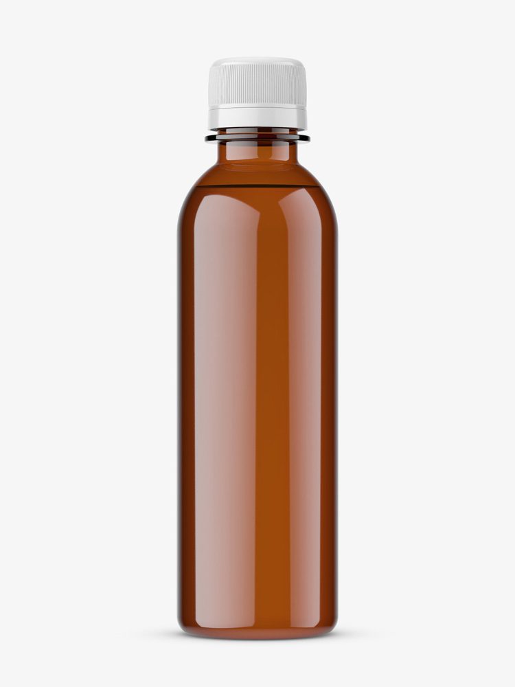 Universal amber bottle mockup