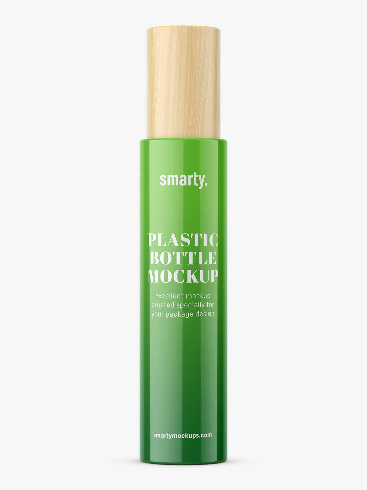 Download Glossy bottle with wooden cap mockup - Smarty Mockups