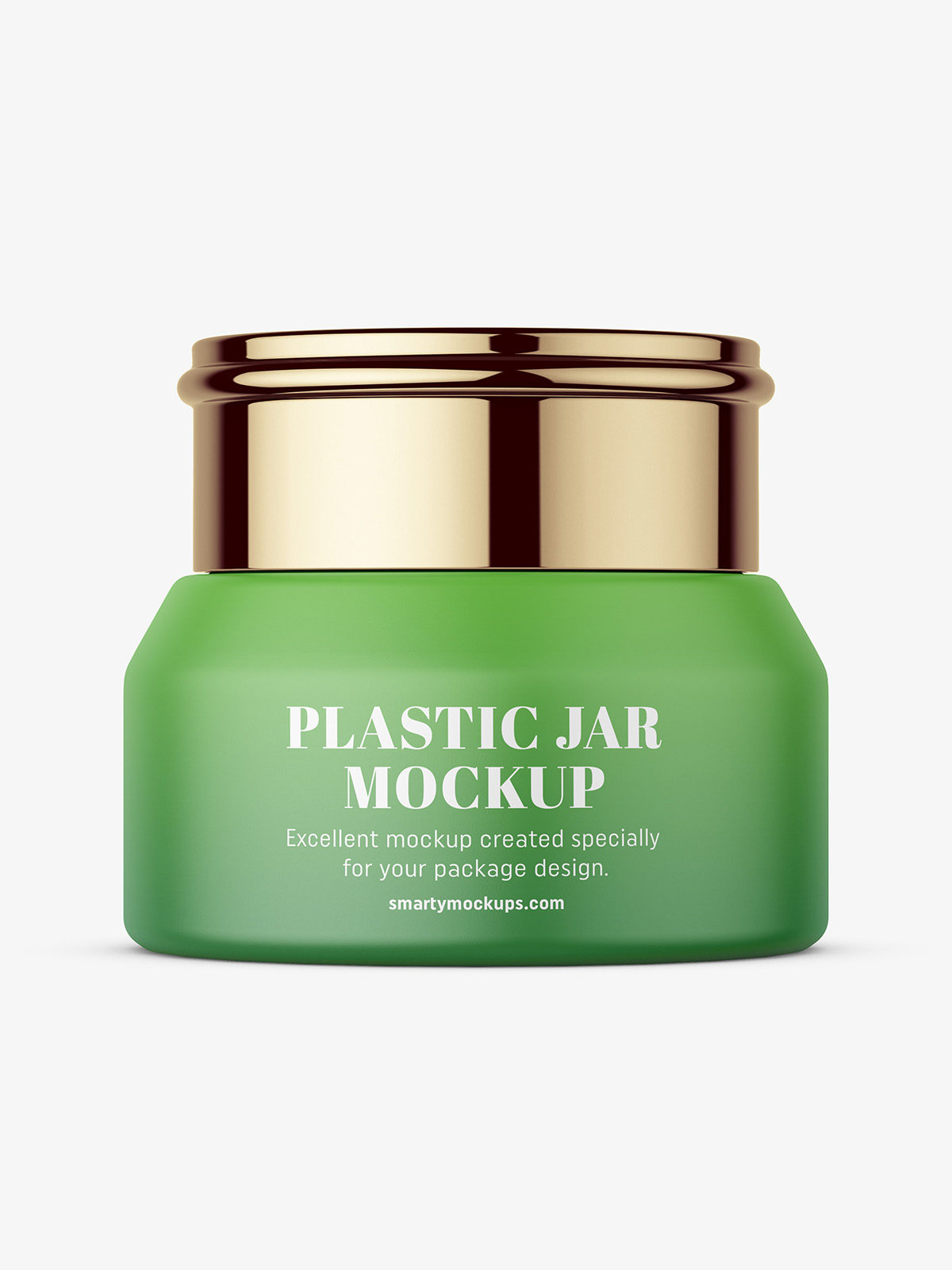 Download Cosmetic jar with metallic cap mockup - Smarty Mockups