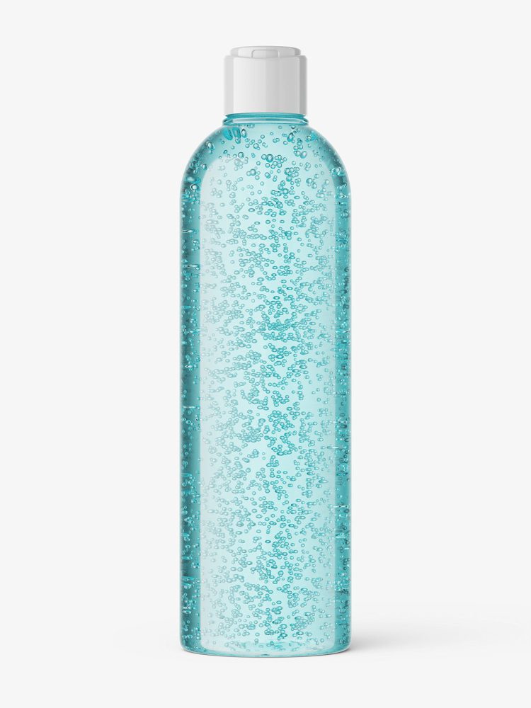 Bubble bottle with flip top mockup
