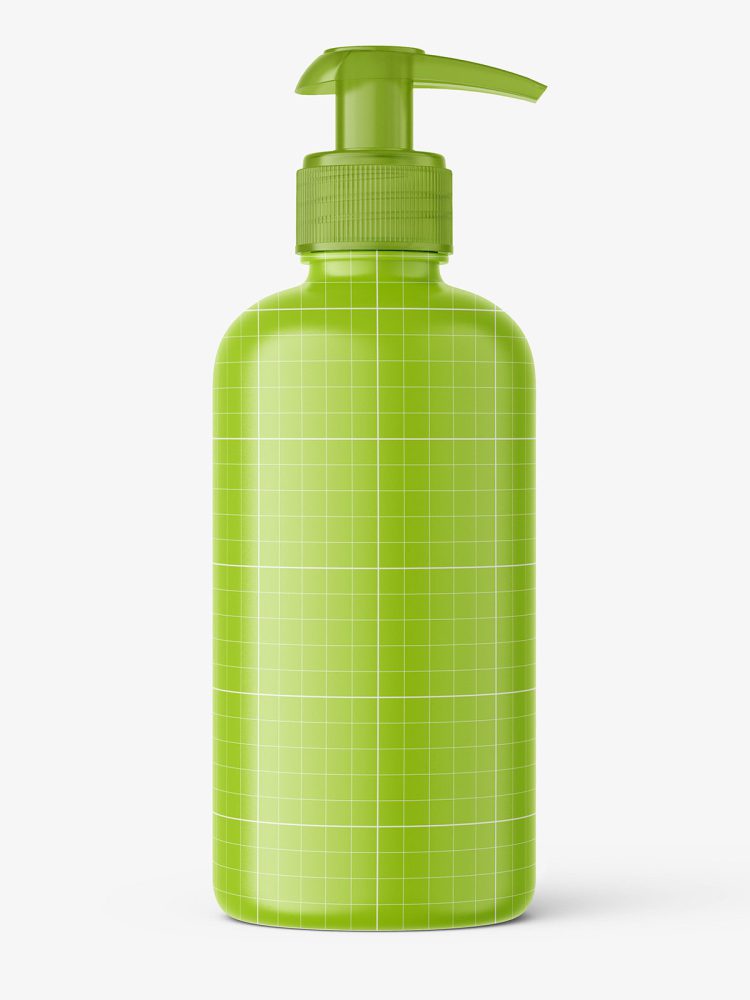 Bubble bottle with pump mockup