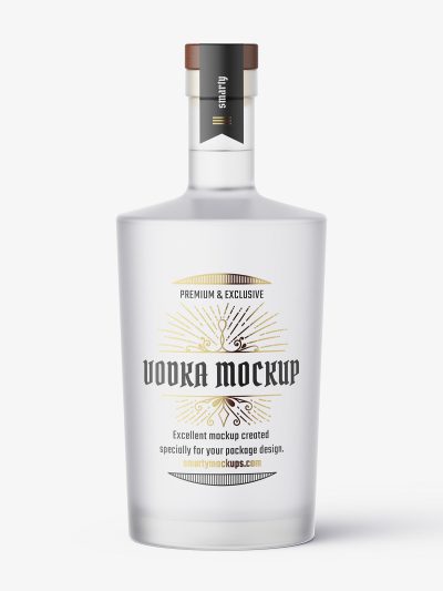 Frosted vodka bottle mockup - Smarty Mockups