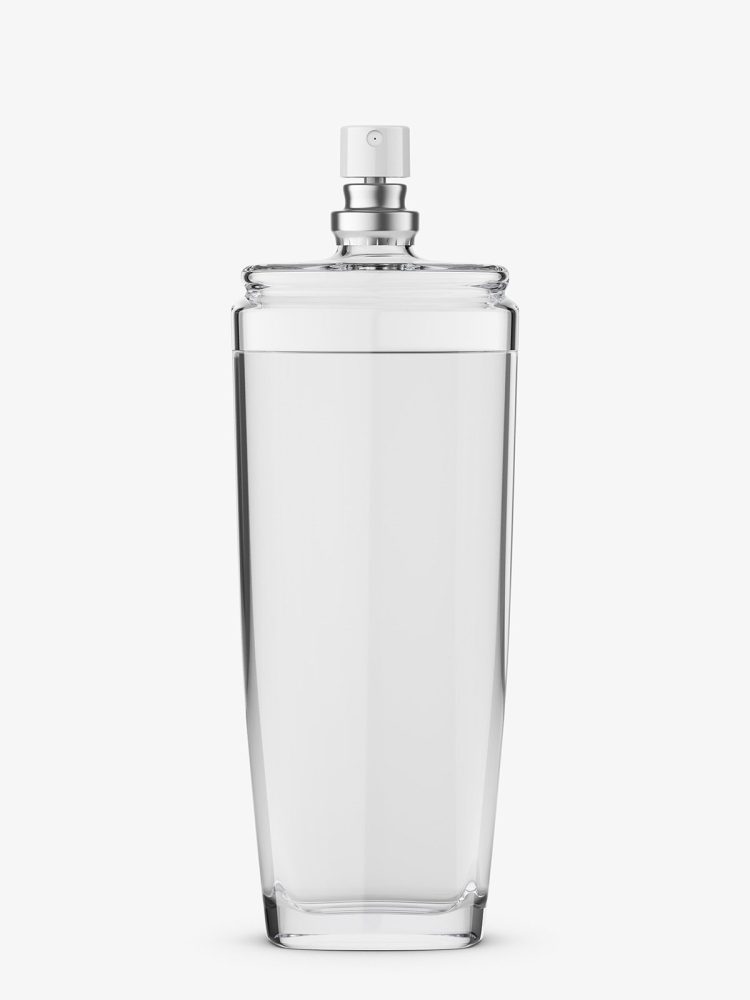 Glass perfume bottle mockup