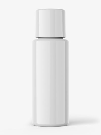 Simple round bottle mockup / glossy