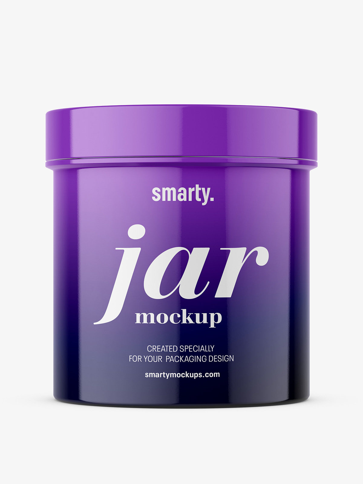 Plastic glossy jar mockup - Smarty Mockups