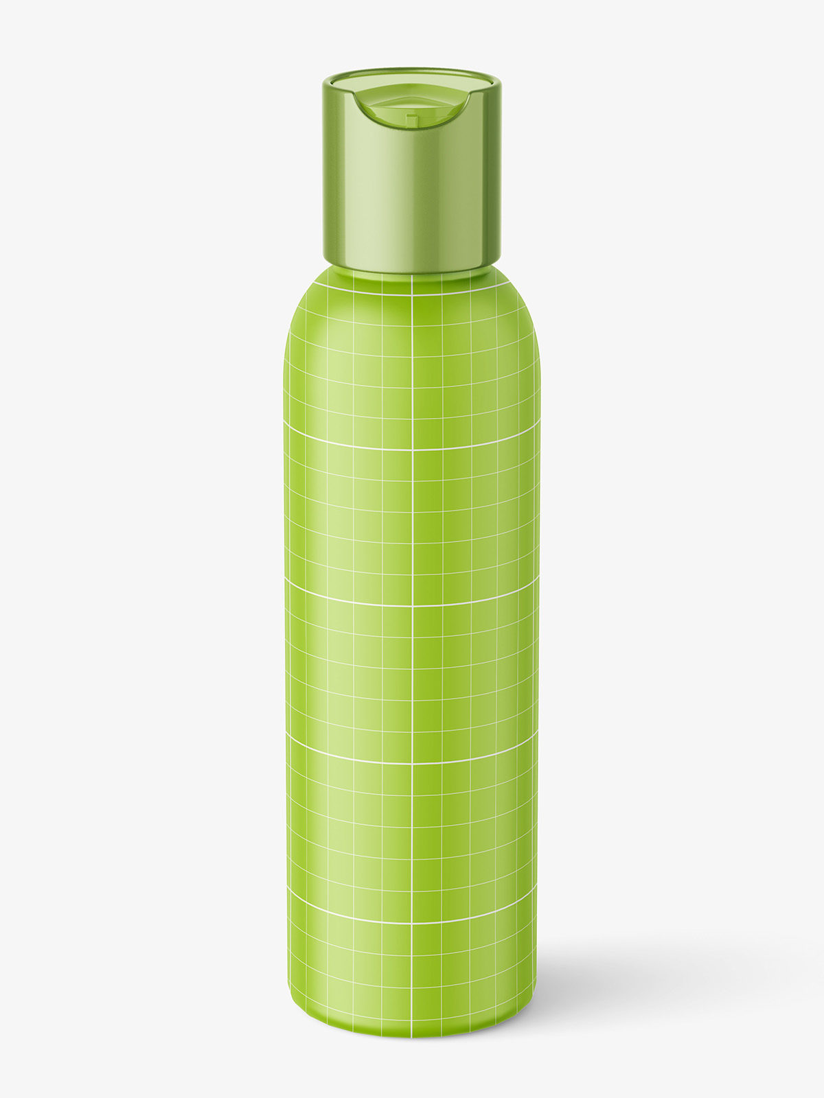 Download Bottle with silver disc flip top mockup - Smarty Mockups