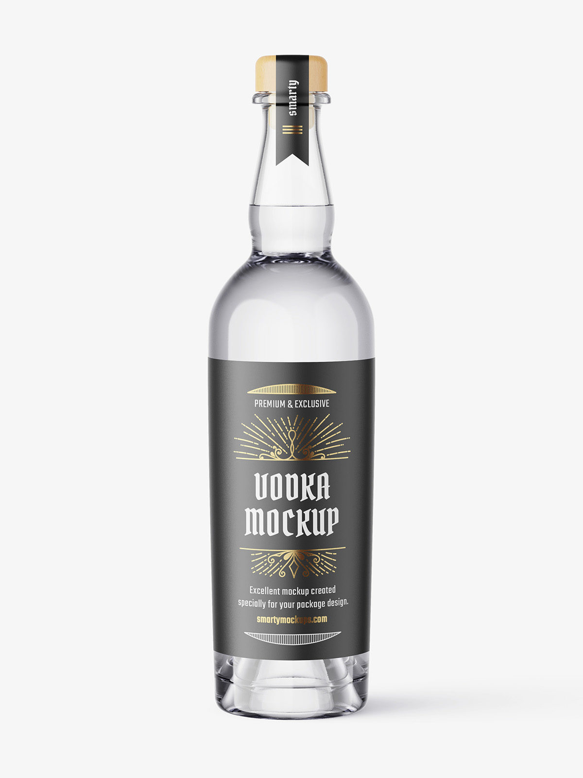 Vodka bottle mockup Smarty Mockups