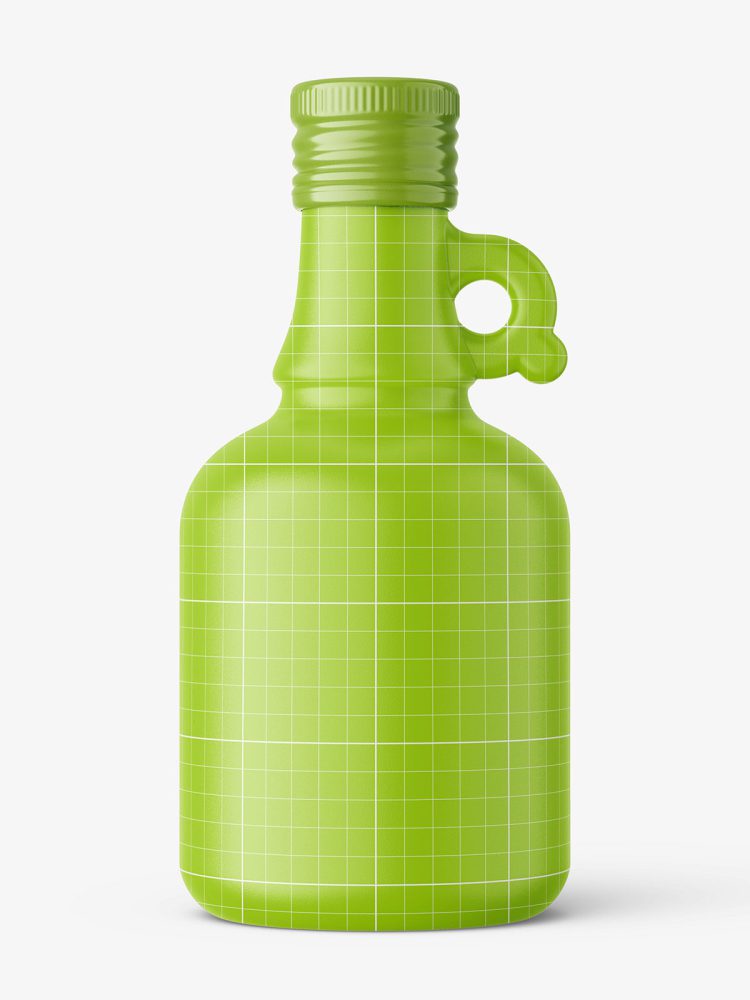 Bottle with handle mockup / clear glass
