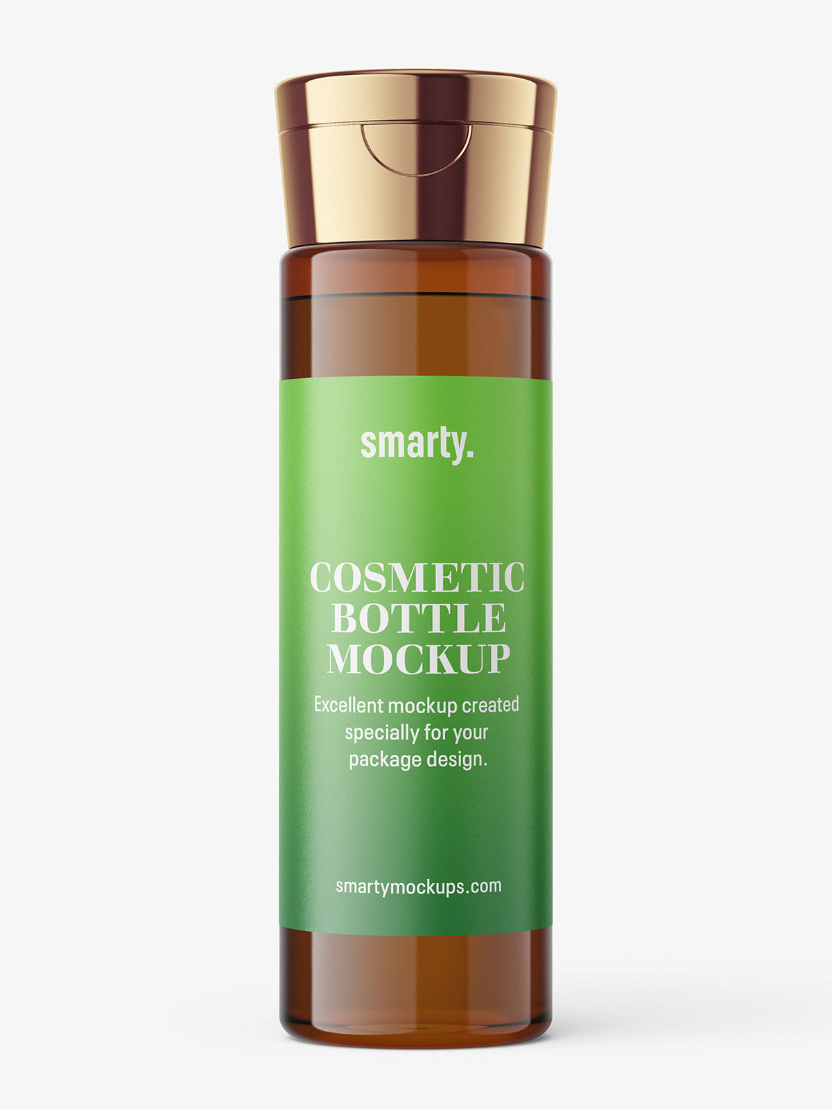 Cosmetic bottle mockup / amber - Smarty Mockups