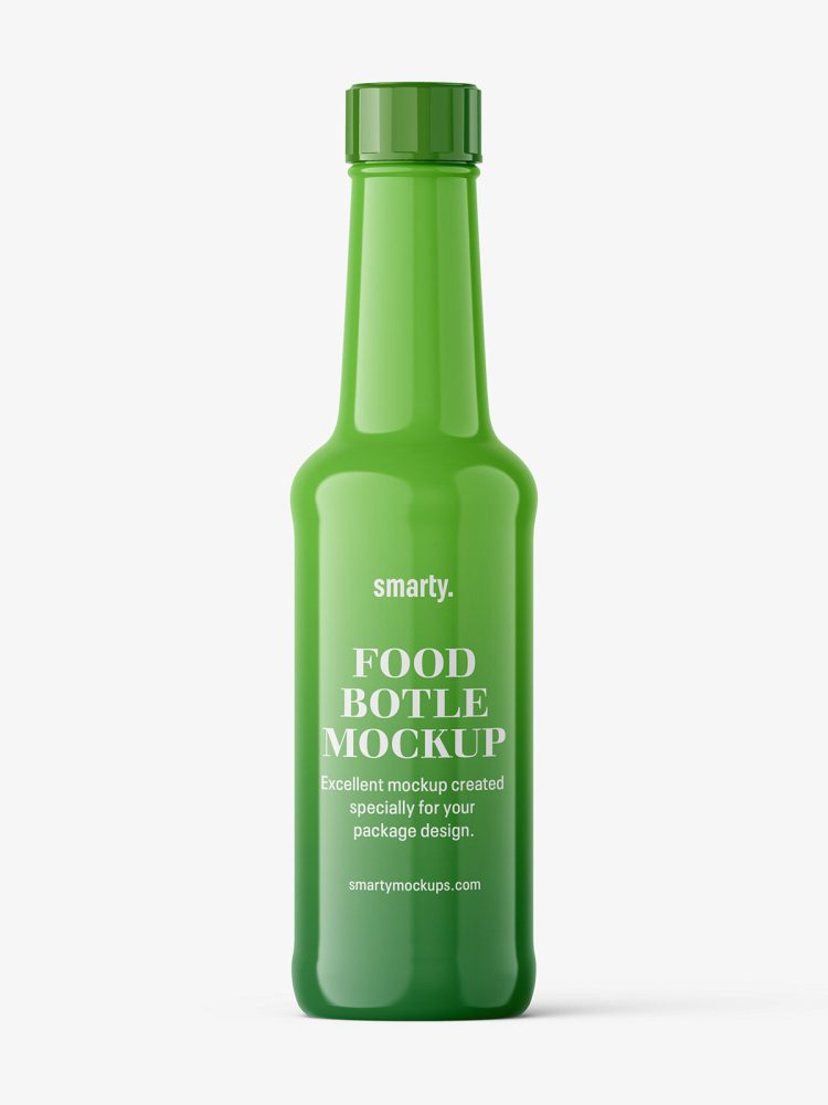 Universal food bottle mockup / glossy