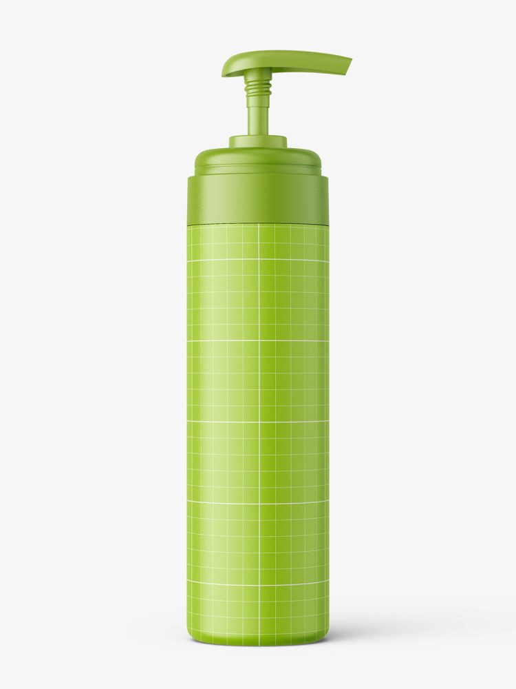 Universal bottle with pump mockup / matt