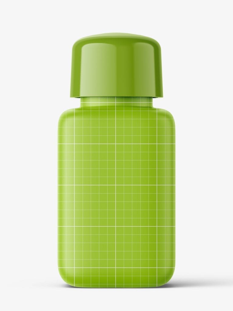 Download Square bottle with acryllic liquid mockup - Smarty Mockups
