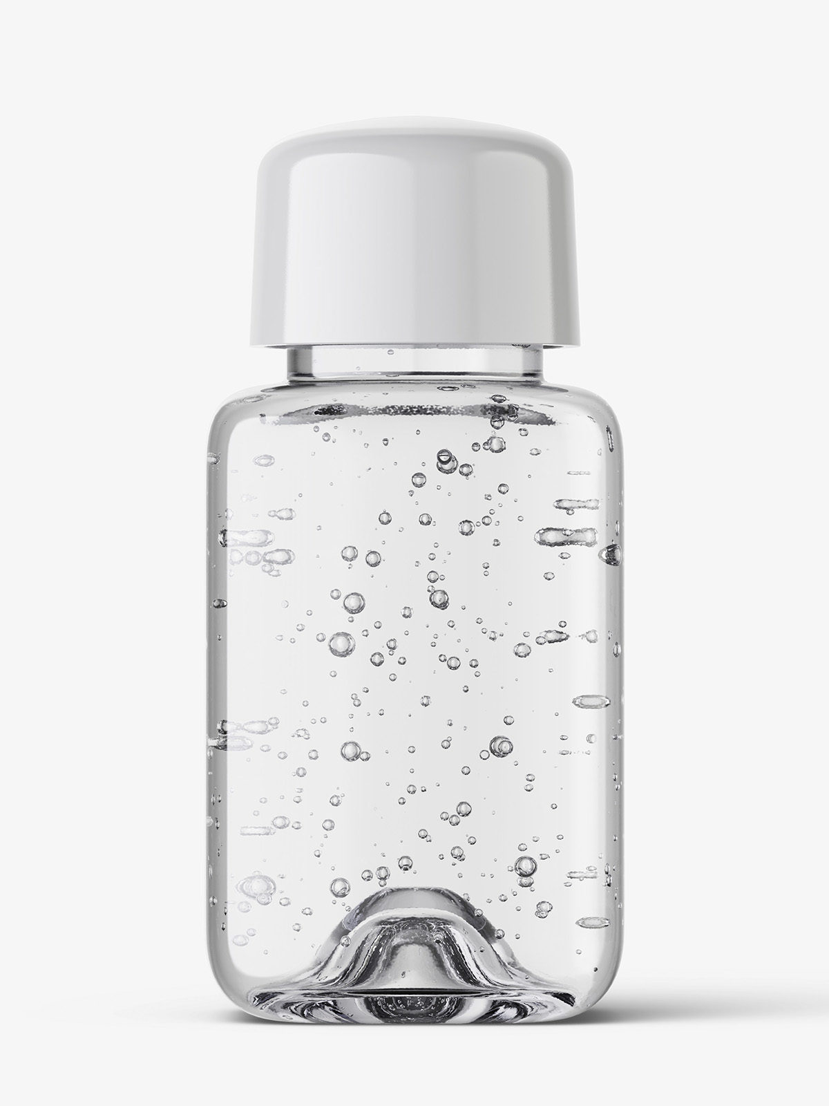 Download Square bottle with transparent gel mockup - Smarty Mockups