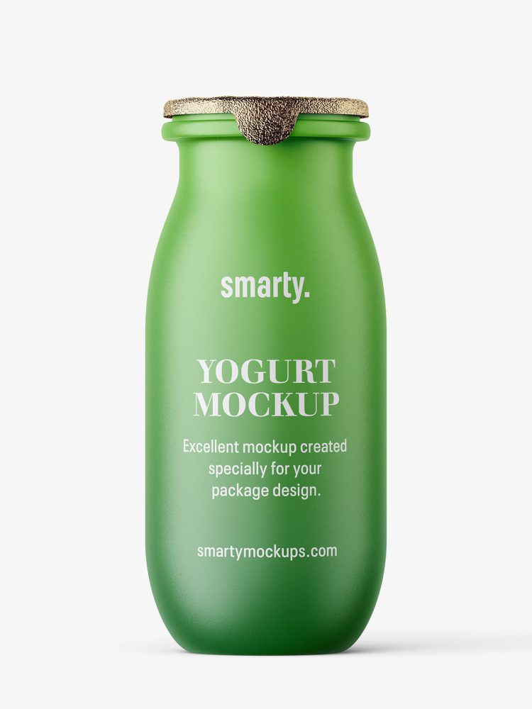 Yogurt bottle mockup / matt