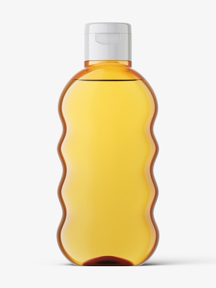 Baby oil bottle mockup / orange