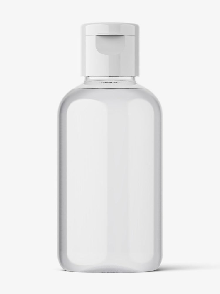 Boston bottle mockup - 50 ml / transparent